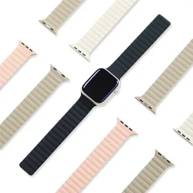 Araree Silicone Link bílo-khaki / Řemínek pro Apple Watch / 42/44/45/49 mm / silikonový (AR70-01907C)