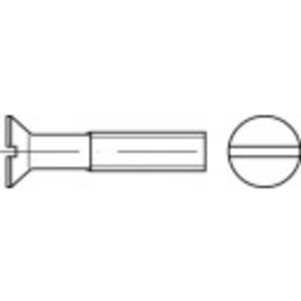 TOOLCRAFT 134036 zápustný šroub M4 8 mm příruba DIN 963 ocel 2000 ks