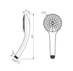 IDEAL STANDARD - Idealrain Sprchová hlavice, 3 proudy, chrom BD903AA