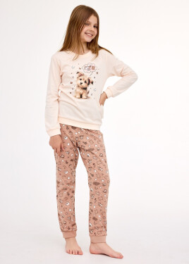 Cornette Young Girl pyžamo 592/193 Sweet Dog délka/r 134-164 ecri 134-140