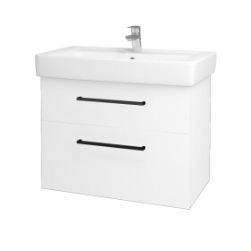 Dřevojas - Koupelnová skříňka Q MAX SZZ2 80 - N01 Bílá lesk / Úchytka T06 / L01 Bílá vysoký lesk 60193H