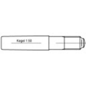TOOLCRAFT 106177 kuželový kolík (Ø x d) 12 mm x 100 mm ocel 10 ks