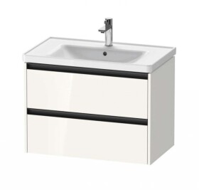 DURAVIT - Ketho.2 Umyvadlová skříňka 55x78x46 cm, 2 zásuvky, lesklá bílá K25283022220000