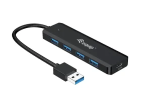 Equip USB Hub 4 porty černá / USB hub / 4x USB-A 3.2 Gen 1 / adaptér USB-C / 5 Gbps (128959)