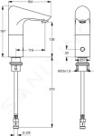 IDEAL STANDARD - CeraPlus Umyvadlová senzorová baterie pod omítku, díl 2, vývod 230 mm, regulace teploty pomocí speciálního nástroje (síť 230V), chrom A6154AA