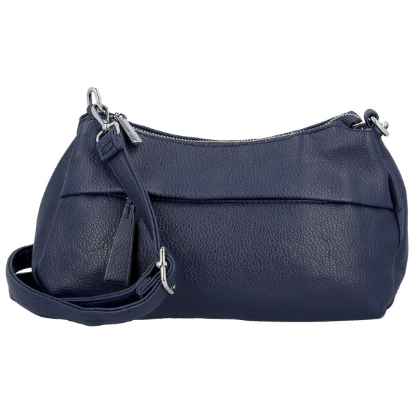 Stylová dámská koženková crossbody kabelka Foppa, tmavě modrá