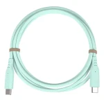 PremiumCord silikonový USB-C - USB-C tyrkysová / Kabel / 60W / PD / 480 Mbps / 1,5 m (ku31sa15t)