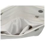 Módní dámská koženková plesová kabelka Trifa, bílá