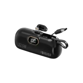 Forever MTB-100 5000 mAh 22.5W Lightning černá / Mini power banka / Kapacita 5000 mAh / Rychlé nabíjení 22.5 W (GSM182133)