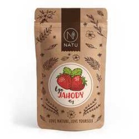 NATU Lyofilizované jahody plátky 45 g