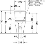 DURAVIT - DuraStyle WC kombi mísa pro SensoWash, bílá 2156590000