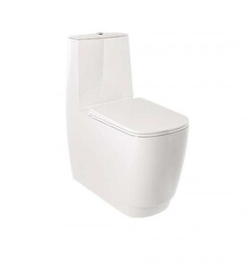 KLUDI - Resa S WC kombi mísa, vario odpad, Rimless, Spiralflush, lesklá bílá 27WCB0143