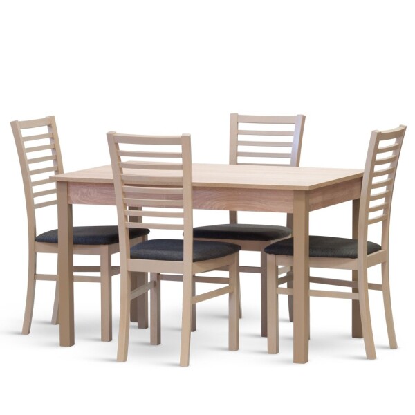 STIMA Jídelní set Family rs-Daniel 765 (Dub sonoma) VARIANTA PROVEDENÍ: stůl (d/š/v) 140 x 80 x 77 cm + 4 židle