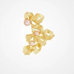 Vintage perlová brož Romina, Zlatá