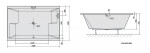 POLYSAN - DUPLA obdélníková vana s konstrukcí 180x120x54cm, bílá 13711