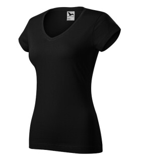 Fit V-neck tričko dámské černá S