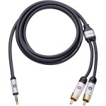 Oehlbach jack audio prodlužovací kabel [1x jack zástrčka 3,5 mm - 1x jack zásuvka 3,5 mm] 5.00 m černá pozlacené kontakty Oehlbac