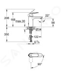 GROHE - Eurosmart Cosmopolitan Páková umyvadlová baterie M, chrom 2339700E