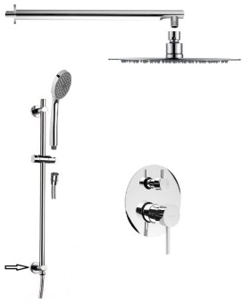 SAPHO - RHAPSODY podomítkový sprchový set s pákovou baterií, 2 výstupy, posuvný držák sprchy s vyústěním, chrom 5583Q-03