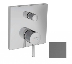 HANSGROHE - Finoris Baterie pod omítku, pro 2 spotřebiče, kartáčovaný černý chrom 76416340