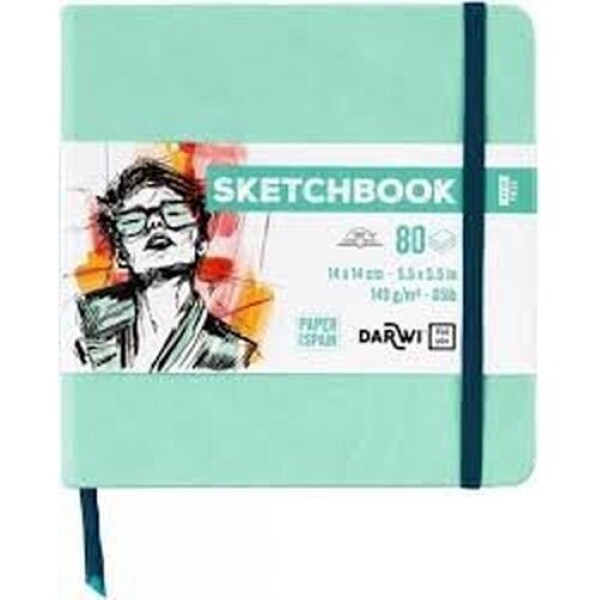 Skicovací blok Mintgreen 14x14 140g 80 listů
