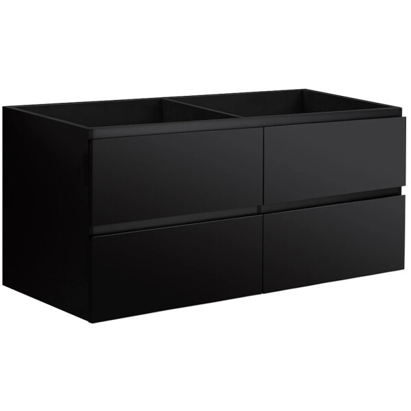 CERANO - Koupelnová skříňka pod umyvadlo Carole - černá matná - 158x48x45 CER-8050BD80390