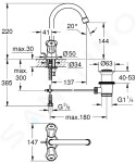 GROHE - Costa L Umyvadlová baterie s výpustí, chrom 21375001