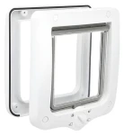 TRIXIE Průchozí dvířka pro kočku 4-cestná bílá 20x22 cm / Dvířka pro kočku / Magnetická klapka