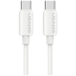 USAMS U98 bílá / Datový kabel / USB-C - Lightning / 30W / 3A / 1m / silikonový (SJ788USB02)