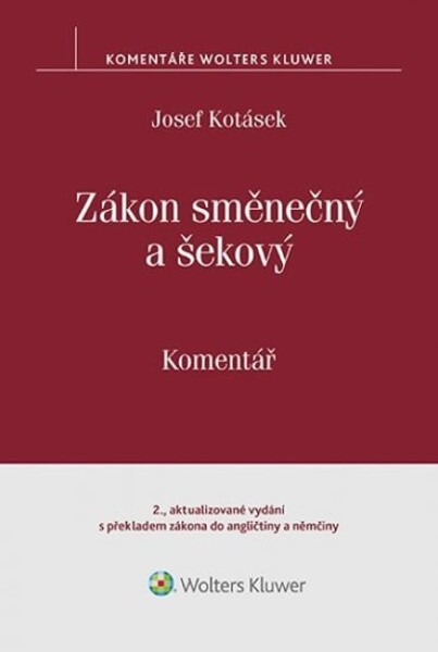 Zákon směnečný šekový: Komentář