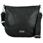 Trendy dámská koženková crossbody kabelka Candelis, černá