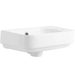 CERANO - Umývátko keramické - nástěnné - Arco - pravá - bílá lesklá - 45x25,5 CER-680345