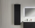CERANO - Koupelnová skříňka vysoká Carole - černá matná - 45x150x34 CER-431644