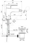 IDEAL STANDARD - Cerafine D Bidetová baterie s výpustí, chrom BC492AA