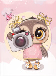 Fotoalbum B-46200S Camera Owl 2 růžové, 10x15/200F