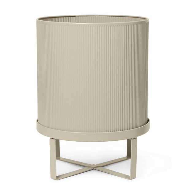 Ferm Living Obal na květináč Bau Pot Large Cashmere, béžová barva, kov