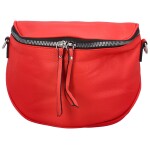 Módní dámská koženková ledvinka/crossbody André, červená