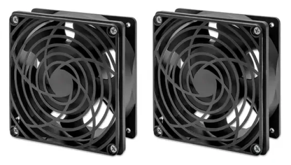 Intellinet 19" větrací jednotka / stropní montáž / 2 ventilátory / 85 m3/h / 24,9 dB (716154)