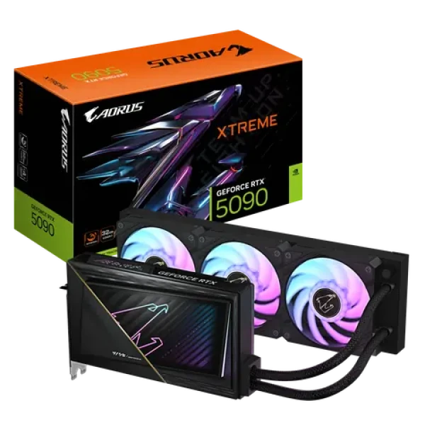 GIGABYTE AORUS GeForce RTX 5090 XTREME WATERFORCE 32GB / 2655MHz / 32GB GGDR7 / 512-bit / 1x HDMI + 3x DP / 1000W (16) (GV-N5090AORUSX W-32GD)
