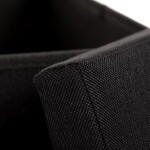 Taburet s úložným prostorem, látka černá