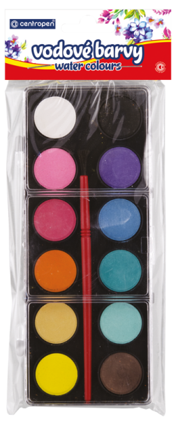 Vodové barvy malé 22mm Centropen 9541