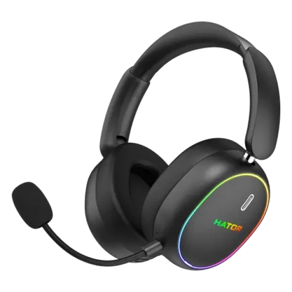 Hator ESH40 Phoenix 2 Wireless černá / herní bezdrátová sluchátka s mikrofonem / 10-44000Hz / ANC / 2.4GHz / BT / USB (ESH40)
