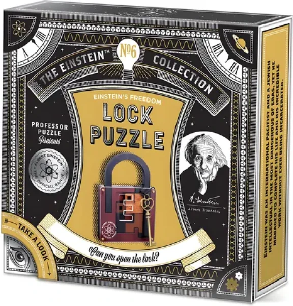 PROFESSOR PUZZLE Hlavolam Albert Einstein č.6: Lock Puzzle