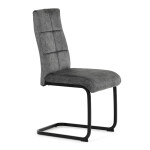 Židle jídelní, šedý samet, černá pohupová podnož