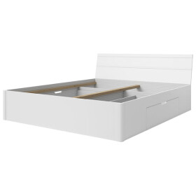 Dřevěná postel Tabe 180x200, bez roštu a matrace (bílá)