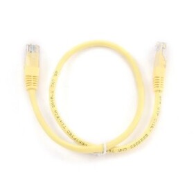 Gembird UTP CAT5E 0.25m / patch kabel / s ochranou / žlutá (PP12-0.25M/Y)