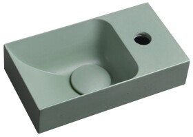 SAPHO - PICCOLINO betonové umývátko 30,8x17cm, baterie vpravo, zelená mat PK30523