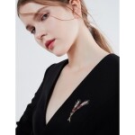 Exkluzivní brož Swarovski Elements Lucy - design pšenice, Růžová