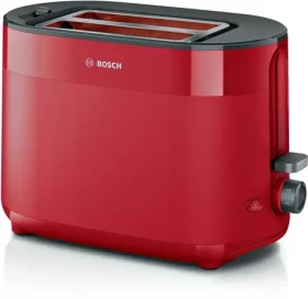 BOSCH TAT2M124 červená / Topinkovač / 950 W / 6 stupňů opečení / rozmrazování / zásuvka na drobky (TAT2M124)