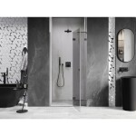 MEXEN/S - Lunar L sprchové dveře křídlové pravé 115 cm, transparent, grafit metal 834L-115-000-95-00-P